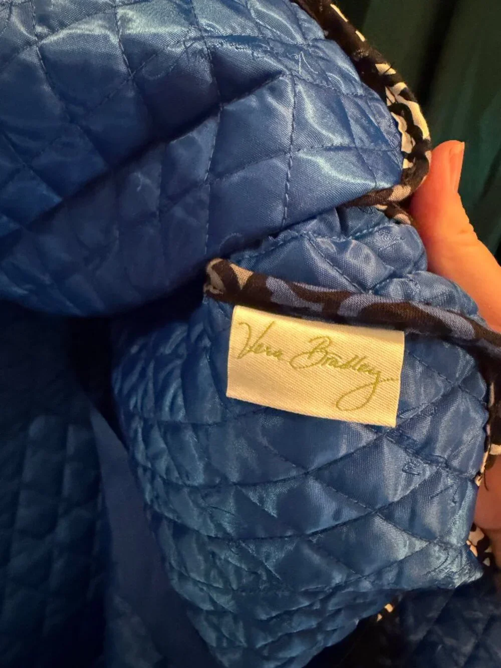 Vera Bradley Quilted Garment Bag Blue Paisley